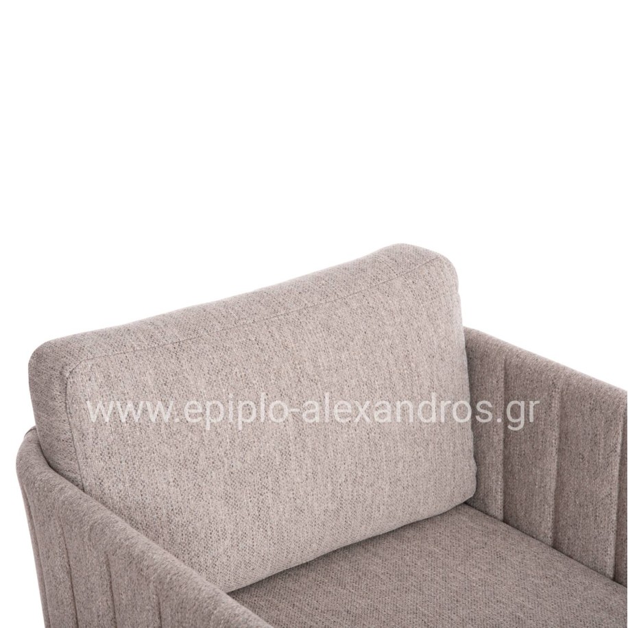 OUTDOOR LOUNGE SET 4PCS LARRY HM6188.02 CHAMPAGNE COLORED ALUMINUM-P.E. FABRIC