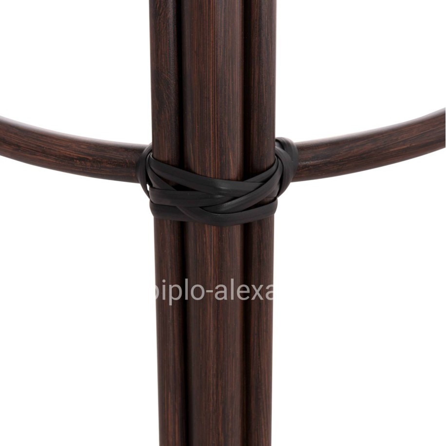 ΣΚΑΜΠΟ ΑΛΟΥΜΙΝΙΟΥ ΜΕΣ.ΥΨΟΥΣ CHINO HM6286.01 BAMBOO LOOK & TEXTILENE ΚΑΦΕ 43x43x65Υεκ