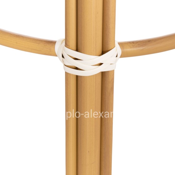 ALUMINUM MEDIUM HEIGHT BAR STOOL CHINO HM6286.04 BAMBOO LOOK IN NATURAL & TEXTILENE 43x43x65Hcm.