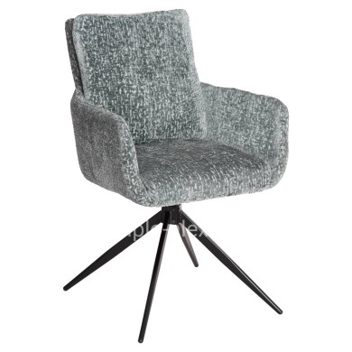 DINING ARMCHAIR SWIVEL BLANS HM9942.03 MINT BOUCLE FABRIC-METAL LEGS 62x60x90Hcm.