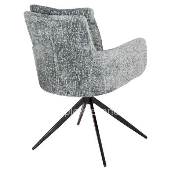 DINING ARMCHAIR SWIVEL BLANS HM9942.03 MINT BOUCLE FABRIC-METAL LEGS 62x60x90Hcm.