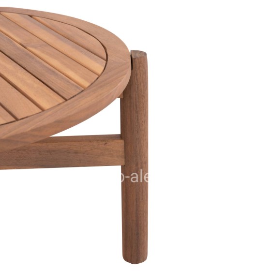 OUTDOOR ROUND COFFEE TABLE SANJI HM6228 ACACIA WOOD IN NATURAL COLOR Φ86x41,5Hcm