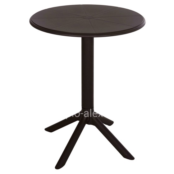 ROUND POLYPROPYLENE TABLE TERRIN HM6124.13 BROWN Φ60x75Hcm.