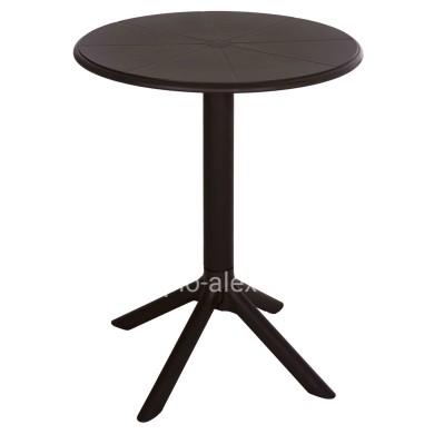 ROUND POLYPROPYLENE TABLE TERRIN HM6124.13 BROWN Φ60x75Hcm.