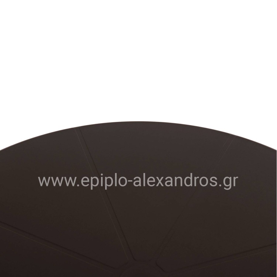 ΤΡΑΠΕΖΙ ΠΟΛΥΠΡΟΠΥΛΕΝΙΟΥ ΣΤΡΟΓΓΥΛΟ TERRIN HM6124.13 ΚΑΦΕ Φ60x75Υεκ.