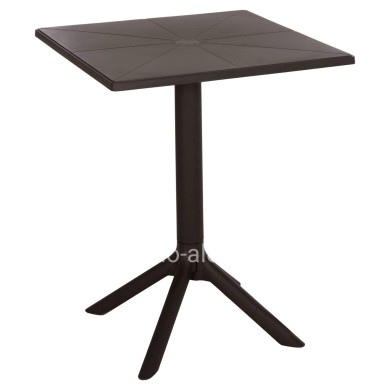 SQUARE POLYPROPYLENE TABLE TERRIN HM6125.13 BROWN 60x60x75Hcm.