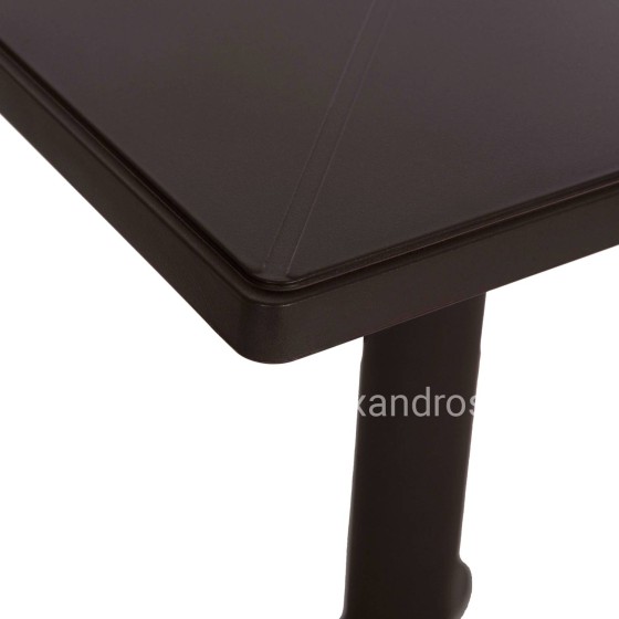 SQUARE POLYPROPYLENE TABLE TERRIN HM6125.13 BROWN 60x60x75Hcm.