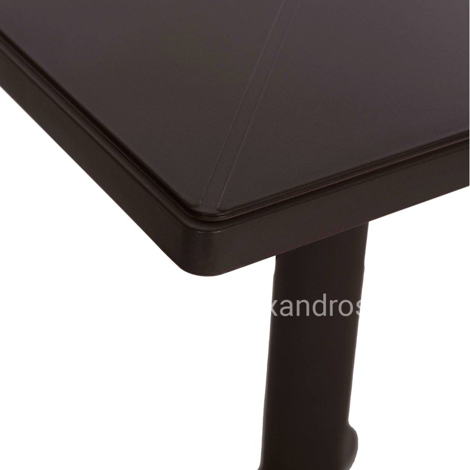SQUARE POLYPROPYLENE TABLE TERRIN HM6125.13 BROWN 60x60x75Hcm.