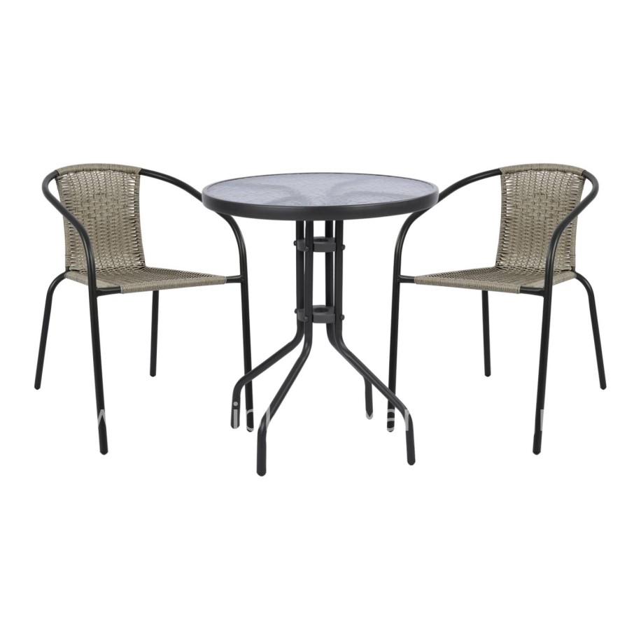 ΣΕΤ ΕΞΩΤ.ΧΩΡΟΥ 3ΤΜΧ LIMA HM21110 ΤΡΑΠΕΖΙ ΜΕ 2 ΠΟΛΥΘΡΟΝΕΣ- ΓΚΡΙ ΧΡΩΜΑ