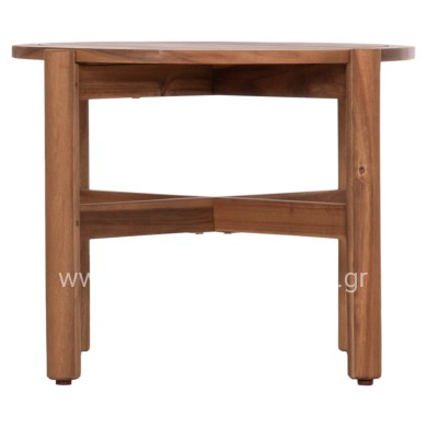 OUTDOOR ROUND COFFEE TABLE SANJI HM6222 ACACIA WOOD IN NATURAL COLOR Φ66x48.5Hcm