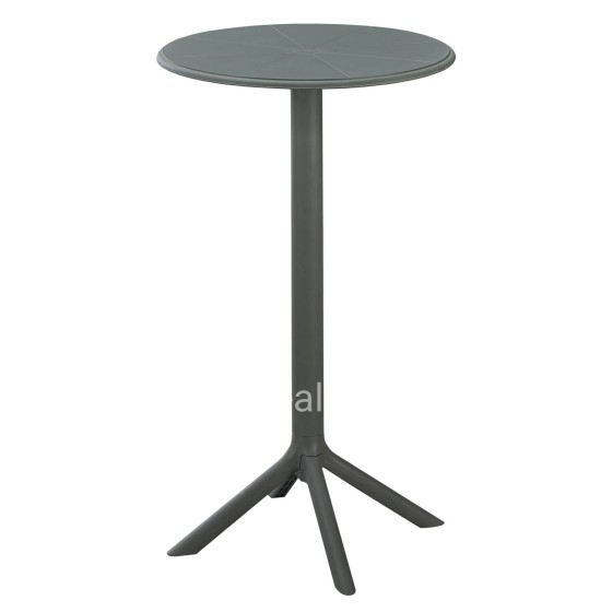 BAR TABLE ROUND TERRIN HM6126.15 POLYPROPYLENE IN DARK OLIVE GREEN Φ60x106Hcm.