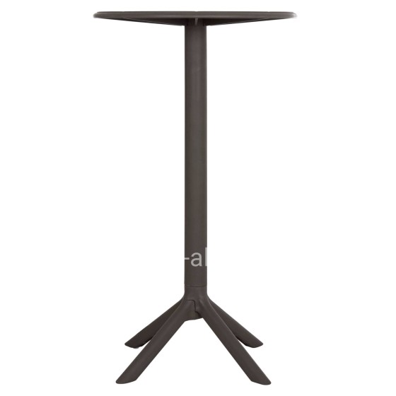 BAR TABLE ROUND TERRIN HM6126.15 POLYPROPYLENE IN DARK OLIVE GREEN Φ60x106Hcm.