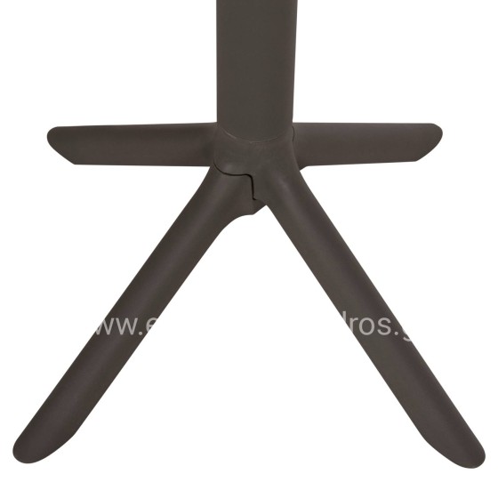 ΤΡΑΠΕΖΙ ΜΠΑΡ ΣΤΡΟΓΓΥΛΟ TERRIN HM6126.15 ΠΟΛΥΠΡΟΠΥΛΕΝΙΟ DARK OLIVE GREEN Φ60x106Υεκ.