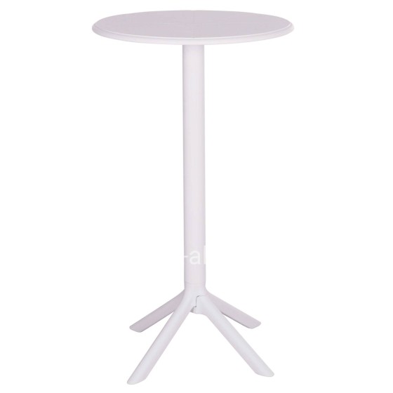 BAR TABLE ROUND TERRIN HM6126.11 POLYPROPYLENE WHITE Φ60x106Hcm.