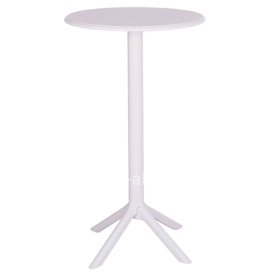 BAR TABLE ROUND TERRIN HM6126.11 POLYPROPYLENE WHITE Φ60x106Hcm.