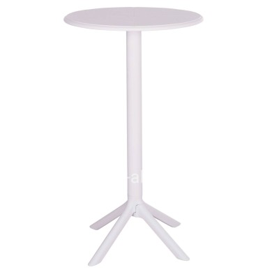 BAR TABLE ROUND TERRIN HM6126.11 POLYPROPYLENE WHITE Φ60x106Hcm.