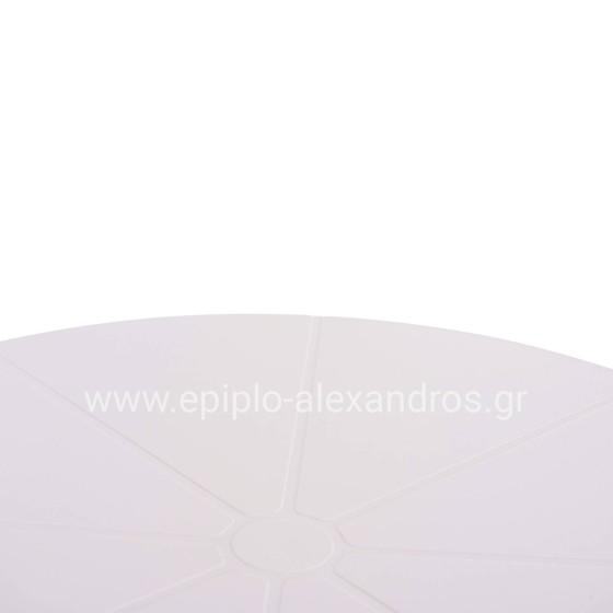 ΤΡΑΠΕΖΙ ΜΠΑΡ ΣΤΡΟΓΓΥΛΟ TERRIN HM6126.11 ΠΟΛΥΠΡΟΠΥΛΕΝΙΟ ΛΕΥΚΟ Φ60x106Υεκ.