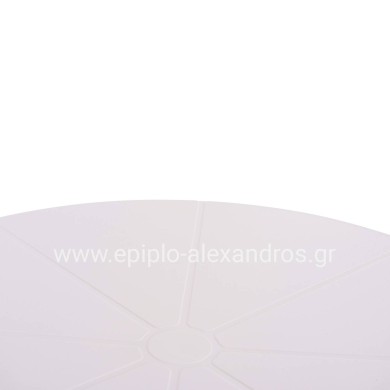 ΤΡΑΠΕΖΙ ΜΠΑΡ ΣΤΡΟΓΓΥΛΟ TERRIN HM6126.11 ΠΟΛΥΠΡΟΠΥΛΕΝΙΟ ΛΕΥΚΟ Φ60x106Υεκ.