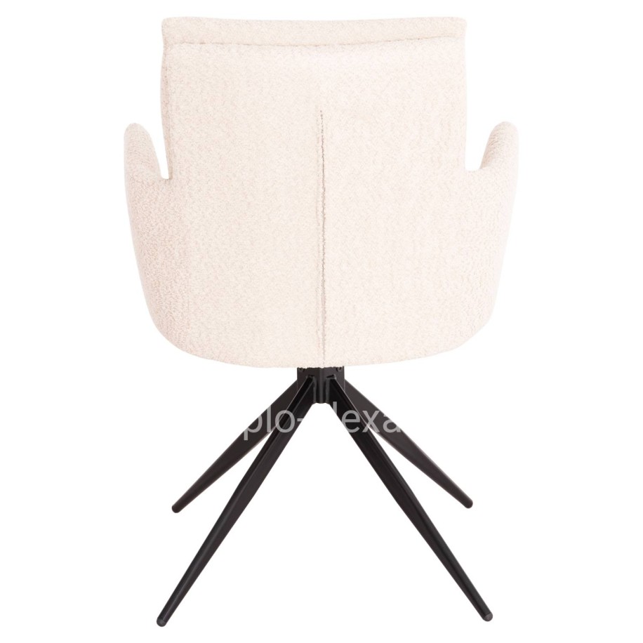 DINING ARMCHAIR SWIVEL BLANS HM9942.07 BEIGE BOUCLE FABRIC-METAL LEGS 62x60x90Hcm.