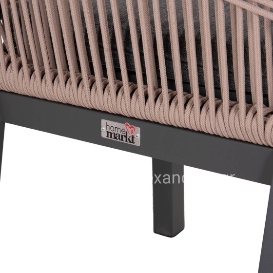 ΚΑΡΕΚΛΑ ΑΛΟΥΜΙΝΙΟΥ HOWARD HM5547.12 ΑΝΘΡΑΚΙ--ΣΧΟΙΝΙ ΜΠΕΖ 55,5x60x84,5Υεκ