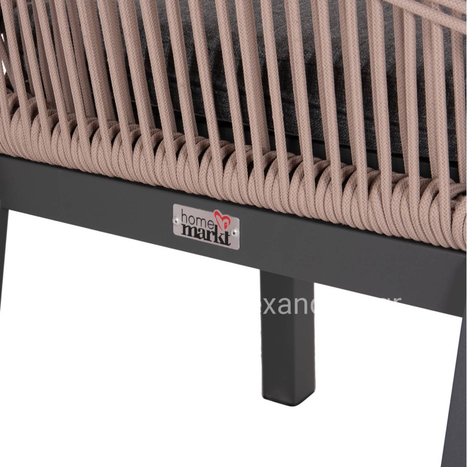 ΚΑΡΕΚΛΑ ΑΛΟΥΜΙΝΙΟΥ HOWARD HM5547.12 ΑΝΘΡΑΚΙ--ΣΧΟΙΝΙ ΜΠΕΖ 55,5x60x84,5Υεκ