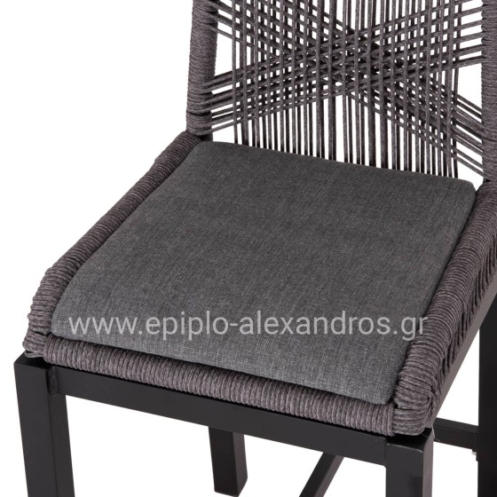 ΣΚΑΜΠΟ ΜΠΑΡ ΜΕΣ.ΥΨΟΥΣ HOWARD HM5791.23 ΜΑΥΡΟ ΑΛΟΥΜΙΝΙΟ--ΓΚΡΙ ΣΧΟΙΝΙ 47,5x55x94,5Υεκ.