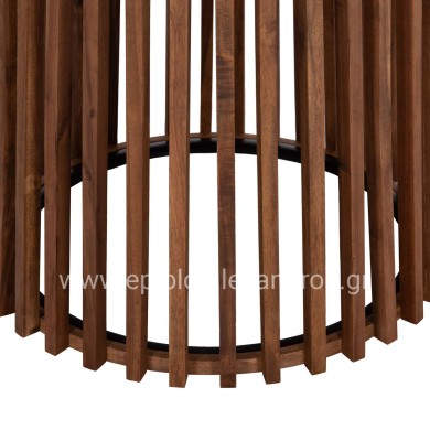 OUTDOOR DINING TABLE CRISTOBAL HM6234 ACACIA WOOD-METAL Φ120x76Hcm.