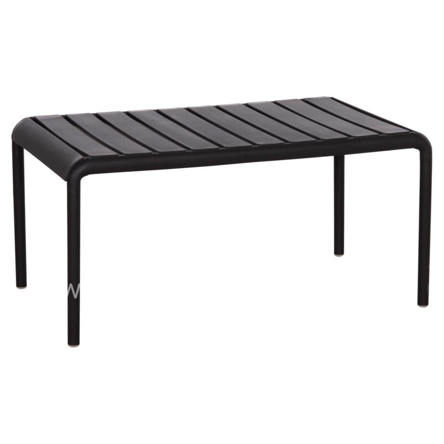 OUTDOOR COFFEE TABLE KORVER HM6334.02 POLYPROPYLENE IN BLACK 100x60x46Hcm.