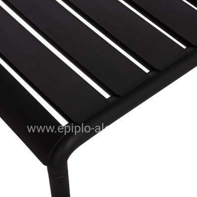 OUTDOOR COFFEE TABLE KORVER HM6334.02 POLYPROPYLENE IN BLACK 100x60x46Hcm.