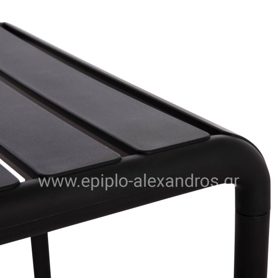 OUTDOOR COFFEE TABLE KORVER HM6334.02 POLYPROPYLENE IN BLACK 100x60x46Hcm.