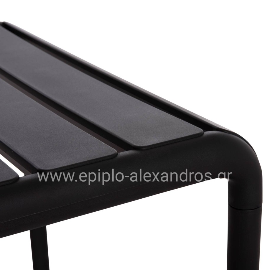 OUTDOOR COFFEE TABLE KORVER HM6334.02 POLYPROPYLENE IN BLACK 100x60x46Hcm.