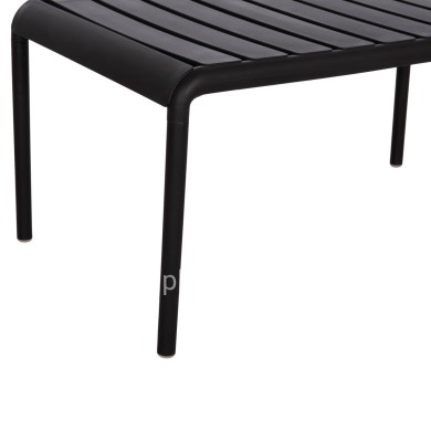 OUTDOOR COFFEE TABLE KORVER HM6334.02 POLYPROPYLENE IN BLACK 100x60x46Hcm.