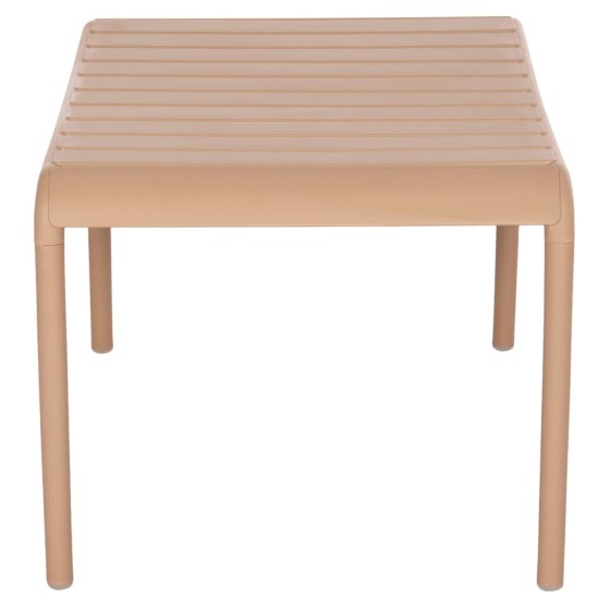 OUTDOOR COFFEE TABLE KORVER HM6334.04 POLYPROPYLENE IN CAPPUCCINO 100x60x46Hcm.