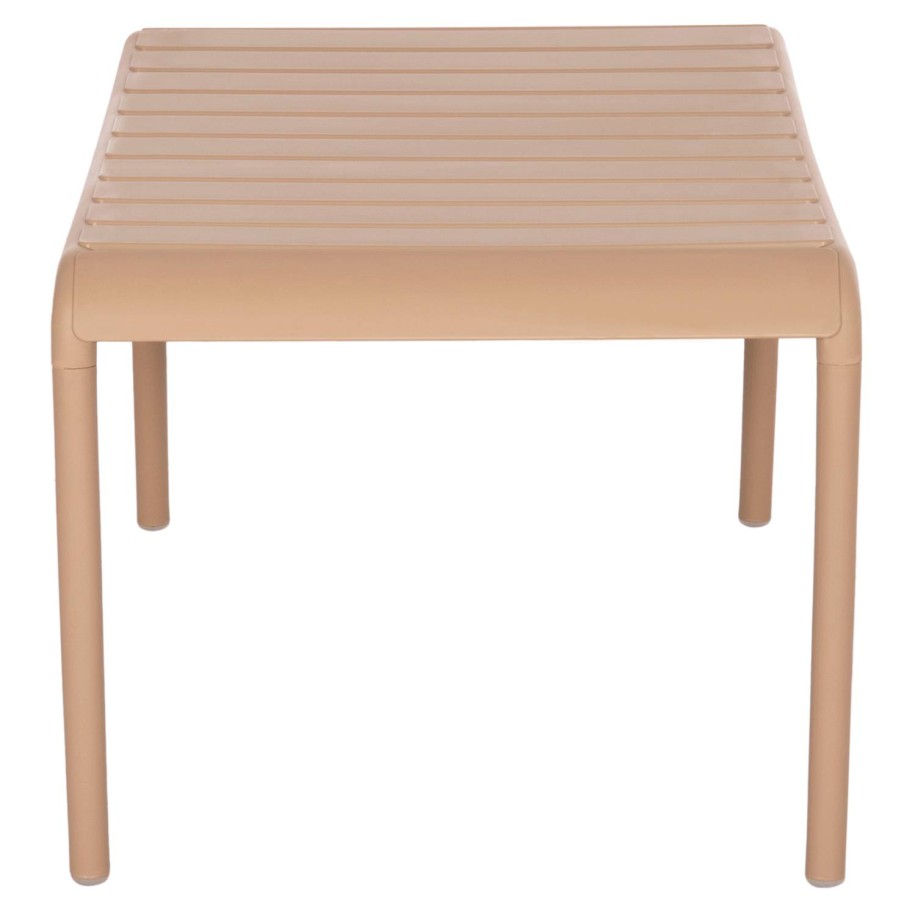 OUTDOOR COFFEE TABLE KORVER HM6334.04 POLYPROPYLENE IN CAPPUCCINO 100x60x46Hcm.