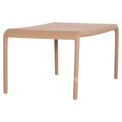 OUTDOOR COFFEE TABLE KORVER HM6334.04 POLYPROPYLENE IN CAPPUCCINO 100x60x46Hcm.