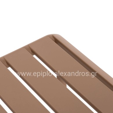 OUTDOOR COFFEE TABLE KORVER HM6334.04 POLYPROPYLENE IN CAPPUCCINO 100x60x46Hcm.
