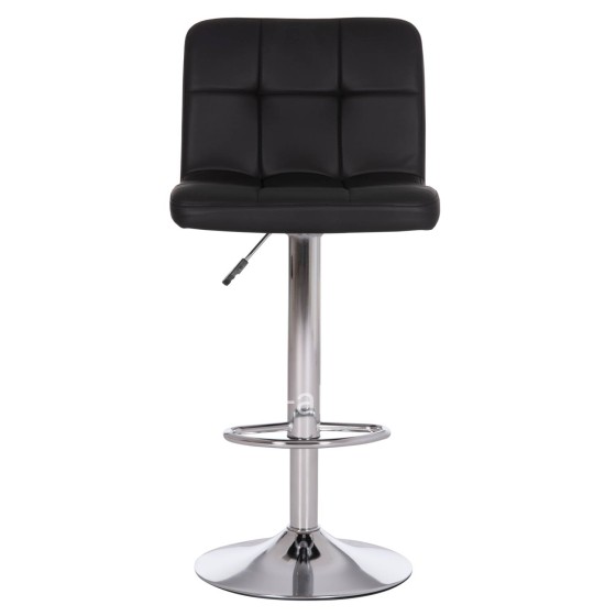 BAR STOOL SWIVELING DIANA HM202.21 BLACK PU--CHROMED METAL 44x52x109Hcm.