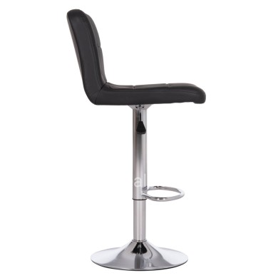 BAR STOOL SWIVELING DIANA HM202.21 BLACK PU--CHROMED METAL 44x52x109Hcm.