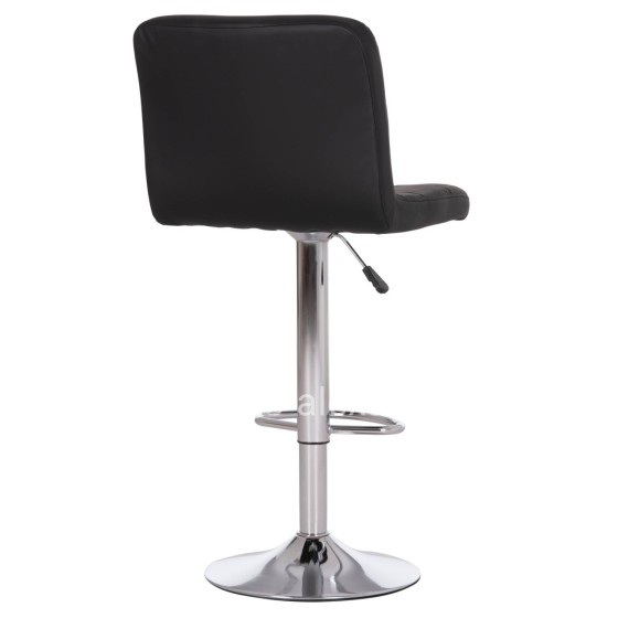 BAR STOOL SWIVELING DIANA HM202.21 BLACK PU--CHROMED METAL 44x52x109Hcm.