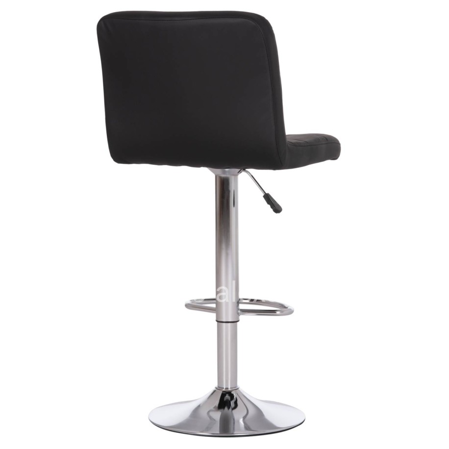 BAR STOOL SWIVELING DIANA HM202.21 BLACK PU--CHROMED METAL 44x52x109Hcm.