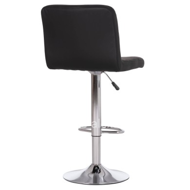 BAR STOOL SWIVELING DIANA HM202.21 BLACK PU--CHROMED METAL 44x52x109Hcm.