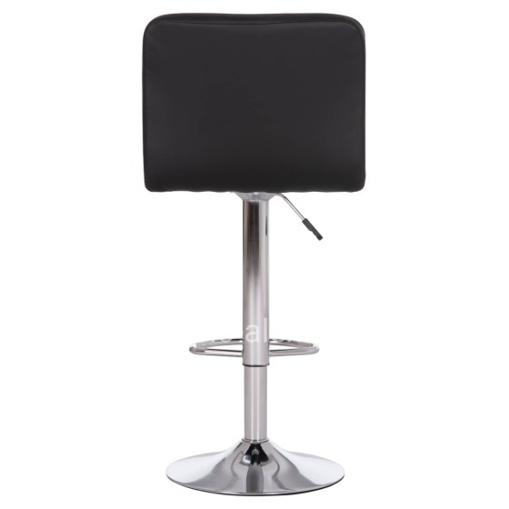BAR STOOL SWIVELING DIANA HM202.21 BLACK PU--CHROMED METAL 44x52x109Hcm.