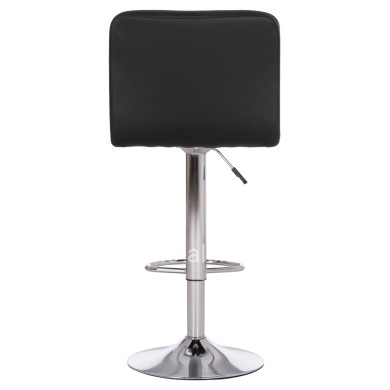 BAR STOOL SWIVELING DIANA HM202.21 BLACK PU--CHROMED METAL 44x52x109Hcm.