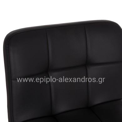 ΣΚΑΜΠΟ ΜΠΑΡ ΠΕΡΙΣΤΡΕΦΟΜΕΝΟ DIANA HM202.21 ΜΑΥΡΟ PU--ΜΕΤΑΛΛΟ ΧΡΩΜΙΟ 44x52x109Υεκ.