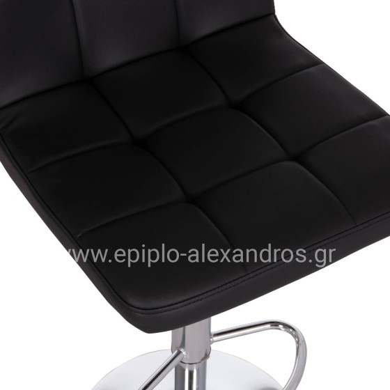 ΣΚΑΜΠΟ ΜΠΑΡ ΠΕΡΙΣΤΡΕΦΟΜΕΝΟ DIANA HM202.21 ΜΑΥΡΟ PU--ΜΕΤΑΛΛΟ ΧΡΩΜΙΟ 44x52x109Υεκ.