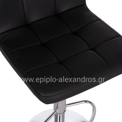 ΣΚΑΜΠΟ ΜΠΑΡ ΠΕΡΙΣΤΡΕΦΟΜΕΝΟ DIANA HM202.21 ΜΑΥΡΟ PU--ΜΕΤΑΛΛΟ ΧΡΩΜΙΟ 44x52x109Υεκ.