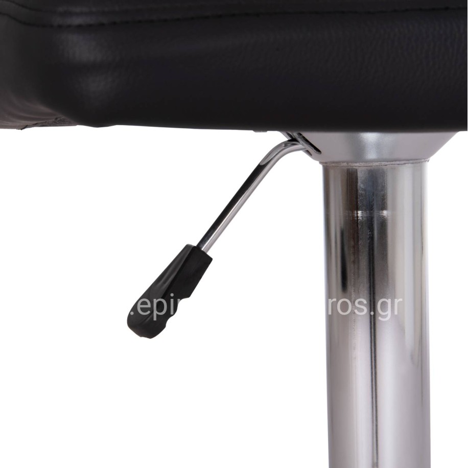 BAR STOOL SWIVELING DIANA HM202.21 BLACK PU--CHROMED METAL 44x52x109Hcm.