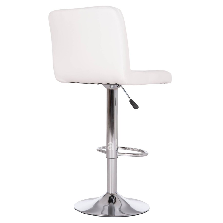 BAR STOOL SWIVELING DIANA HM202.22 WHITE PU--CHROMED METAL 44x52x109Hcm.