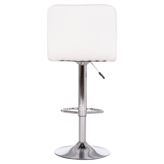 BAR STOOL SWIVELING DIANA HM202.22 WHITE PU--CHROMED METAL 44x52x109Hcm.