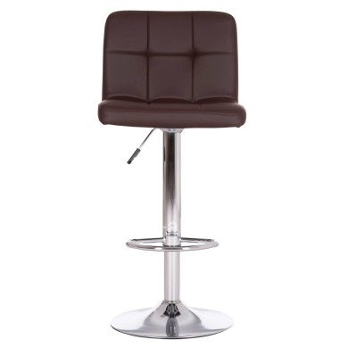 BAR STOOL SWIVELING DIANA HM202.23 BROWN PU--CHROMED METAL 44x52x109Hcm.